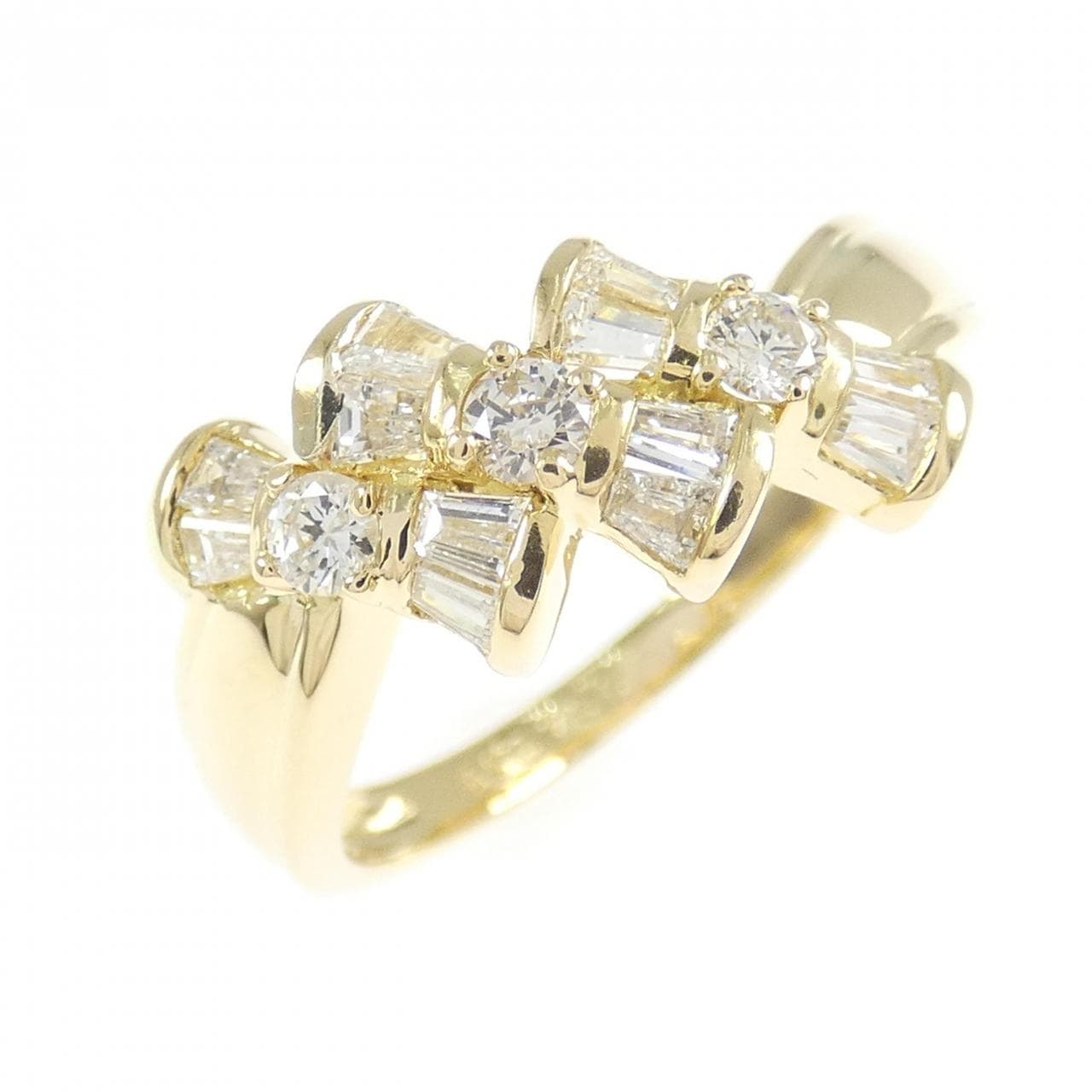 18KYG ダイヤモンド リング 0.49CT