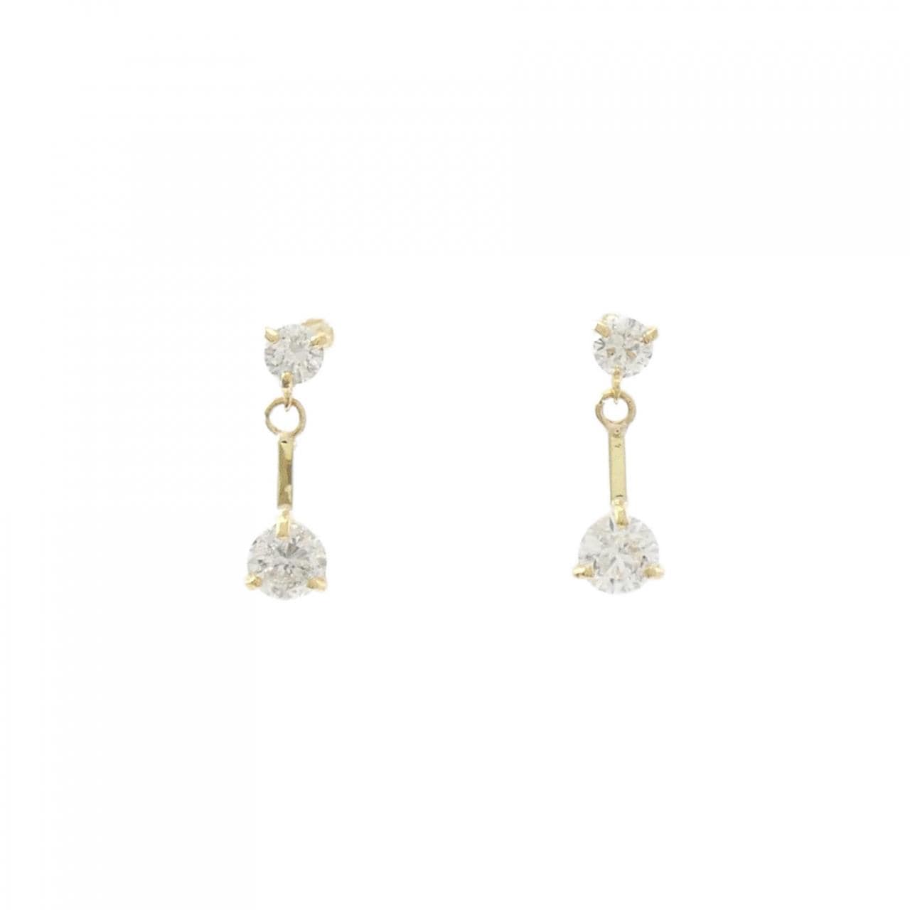 K18YG Diamond earrings 0.50CT