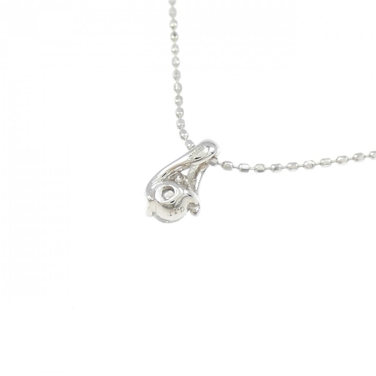 K18WG ダイヤモンド ネックレス 0.11CT