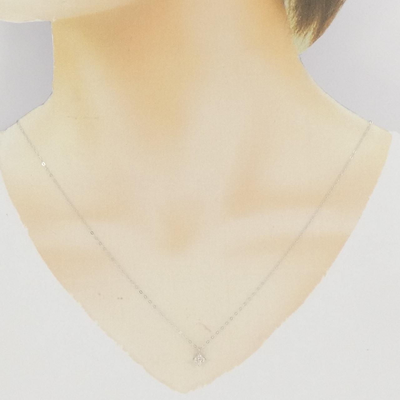 K18WG ダイヤモンド ネックレス 0.329CT