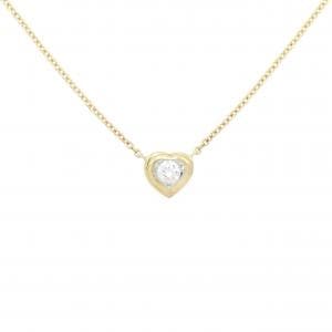 K18YG/K18WG ハート ダイヤモンド ネックレス 0.21CT
