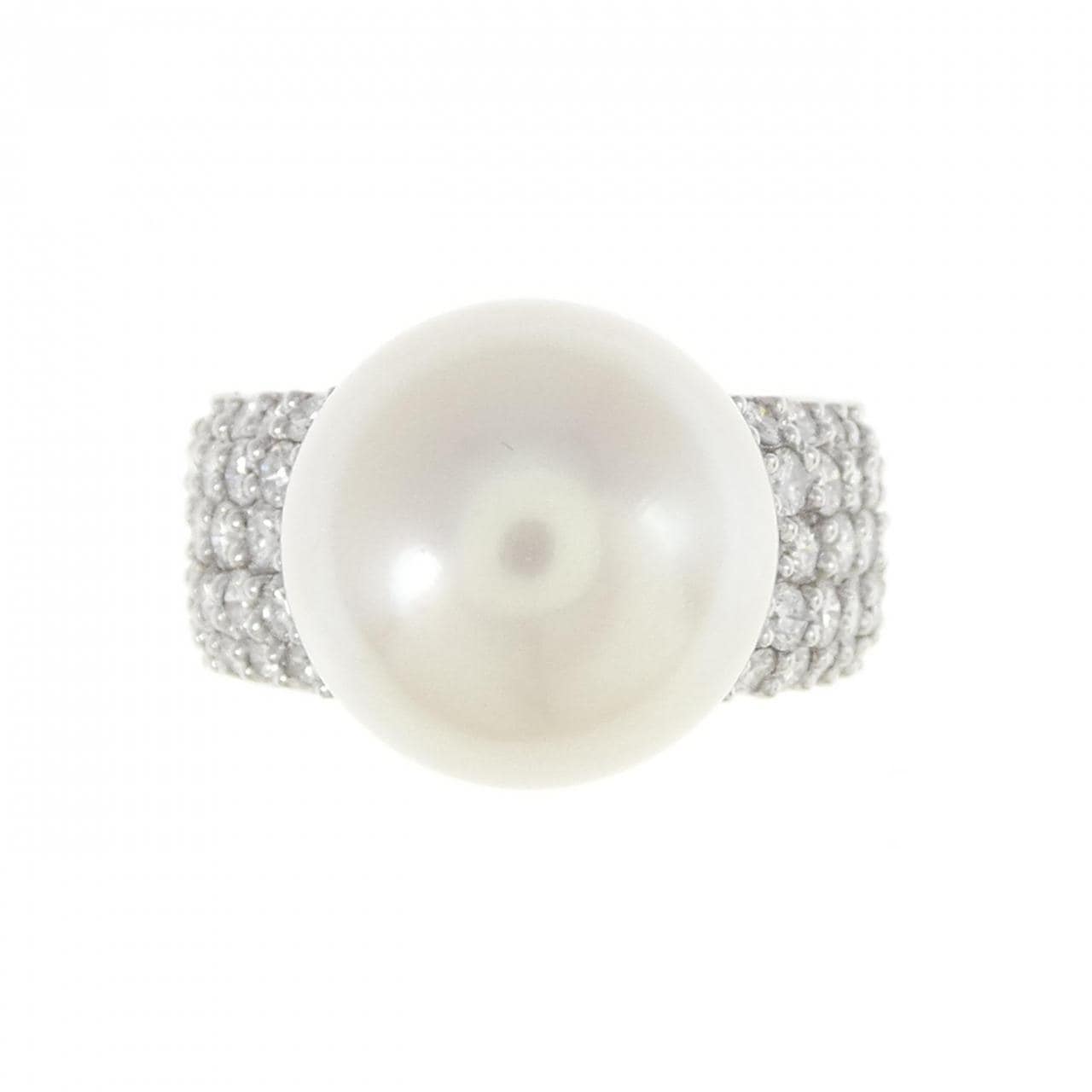 PT White Butterfly Pearl Ring 13.2mm