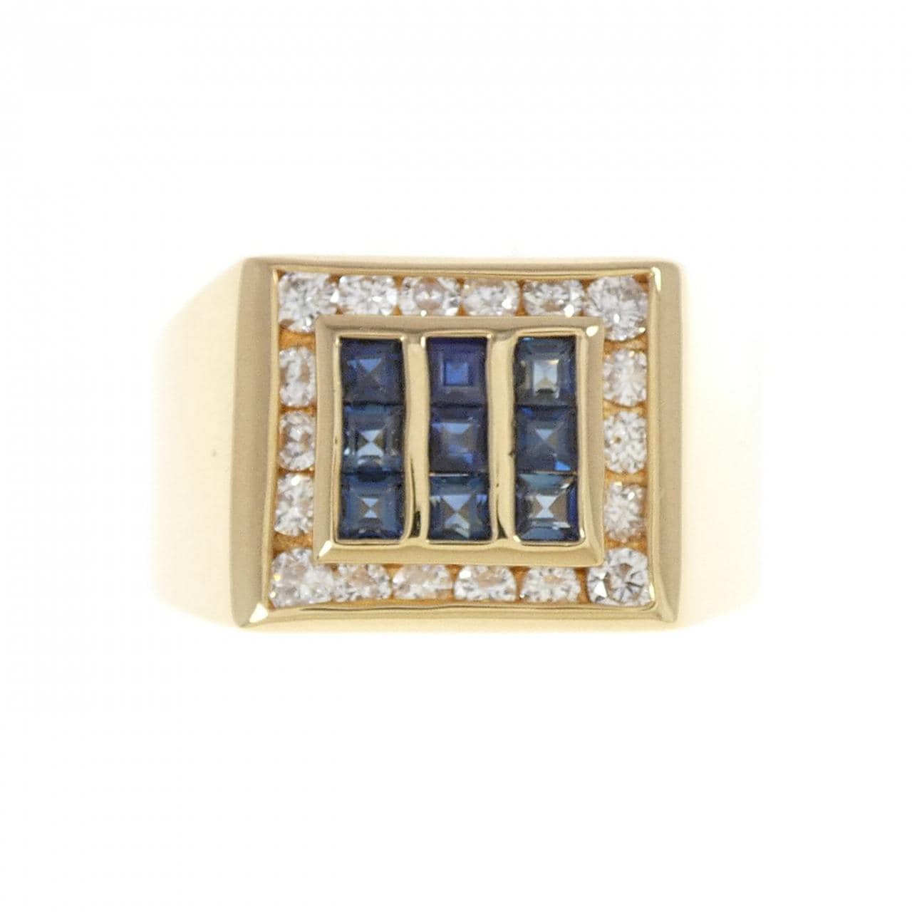 K18YG Sapphire Ring 0.65CT