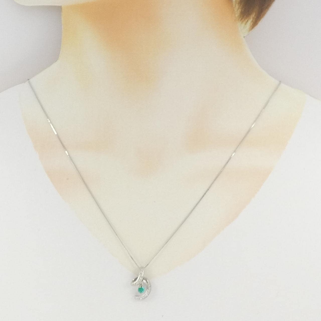 K18WG パライバトルマリン ネックレス 0.24CT