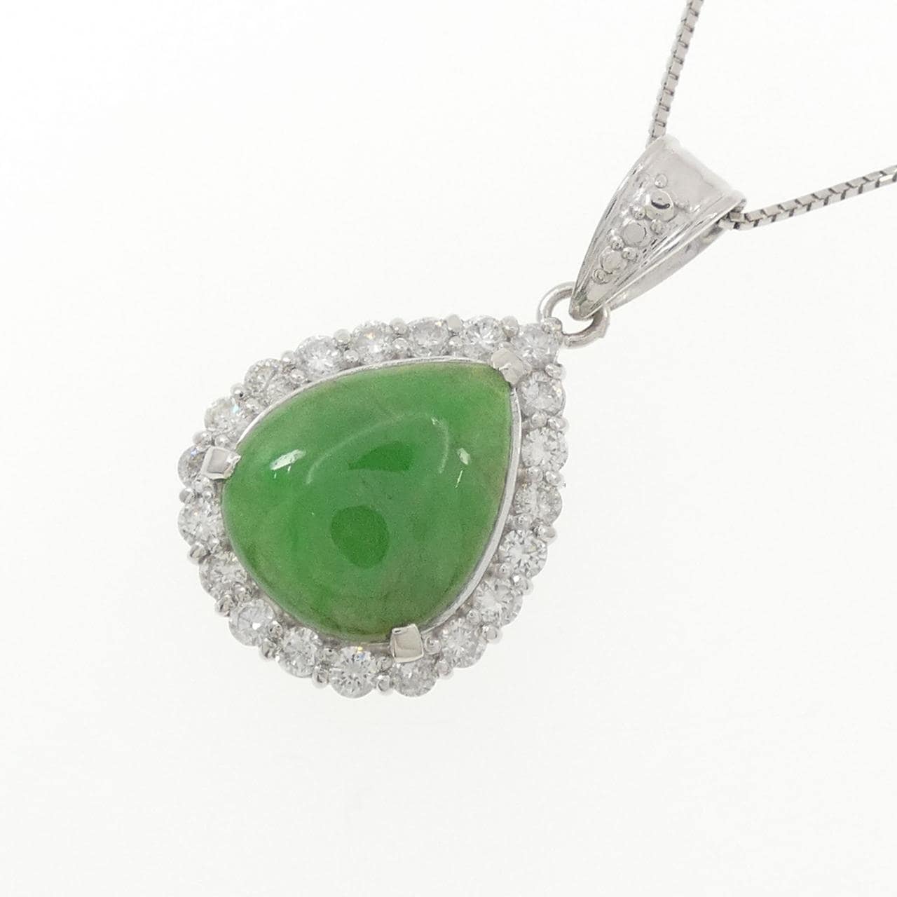 PT900/PT850 ヒスイ ネックレス 4.95CT