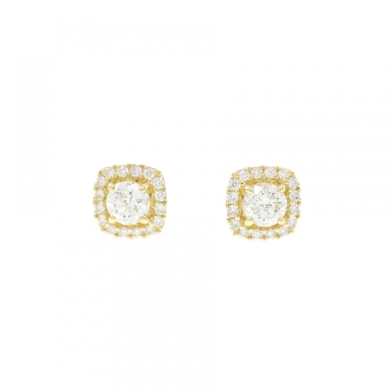 【リメイク】K18YG/ST ダイヤモンド ピアス 0.308CT 0.314CT H VS1-2 VG-G