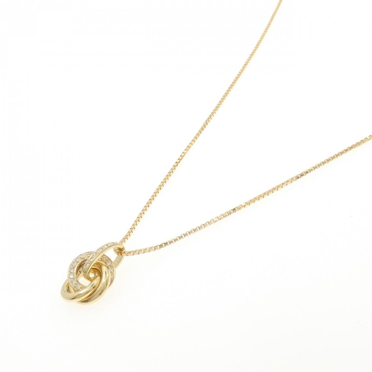 K18YG ダイヤモンド ネックレス 0.17CT