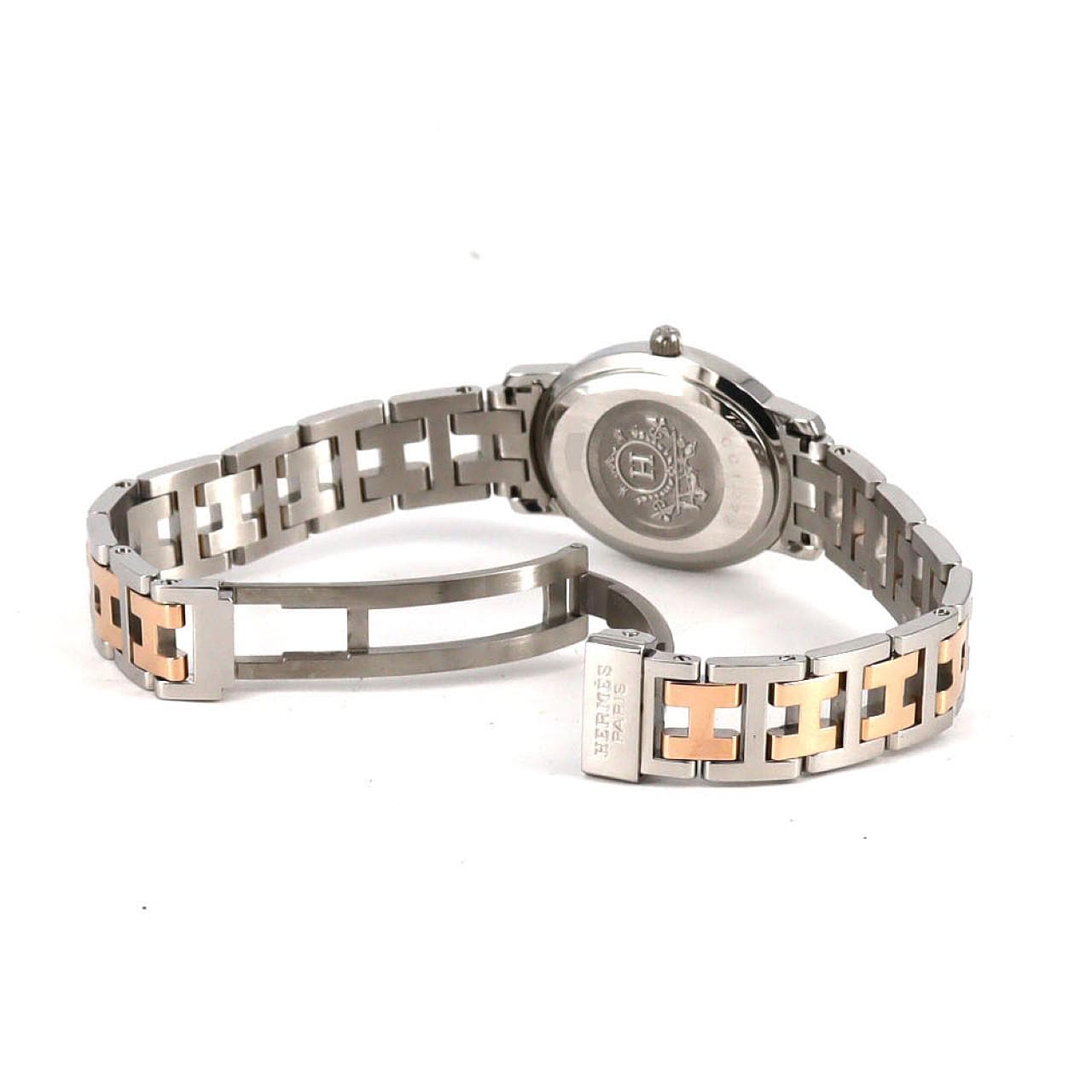 エルメス クリッパーオーバル/12P PGコンビ CO1.222 SSxPG クォーツ