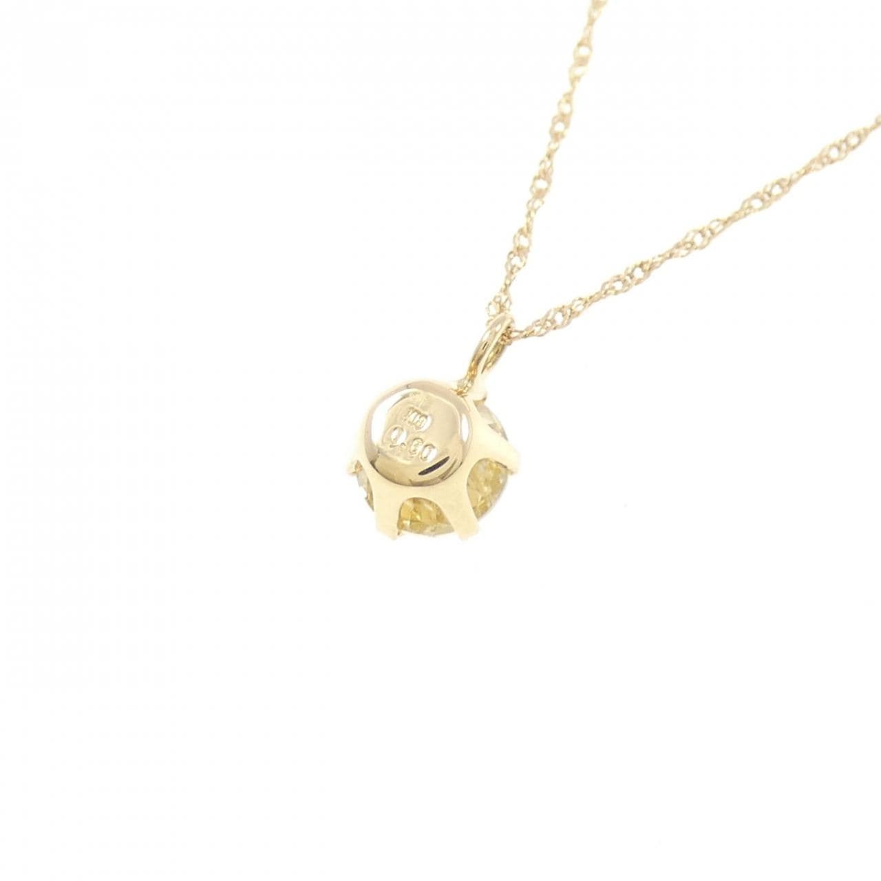 K18YG ソリティア ダイヤモンド ネックレス 0.60CT