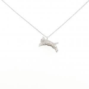K18WG キャット ダイヤモンド ネックレス 0.006CT