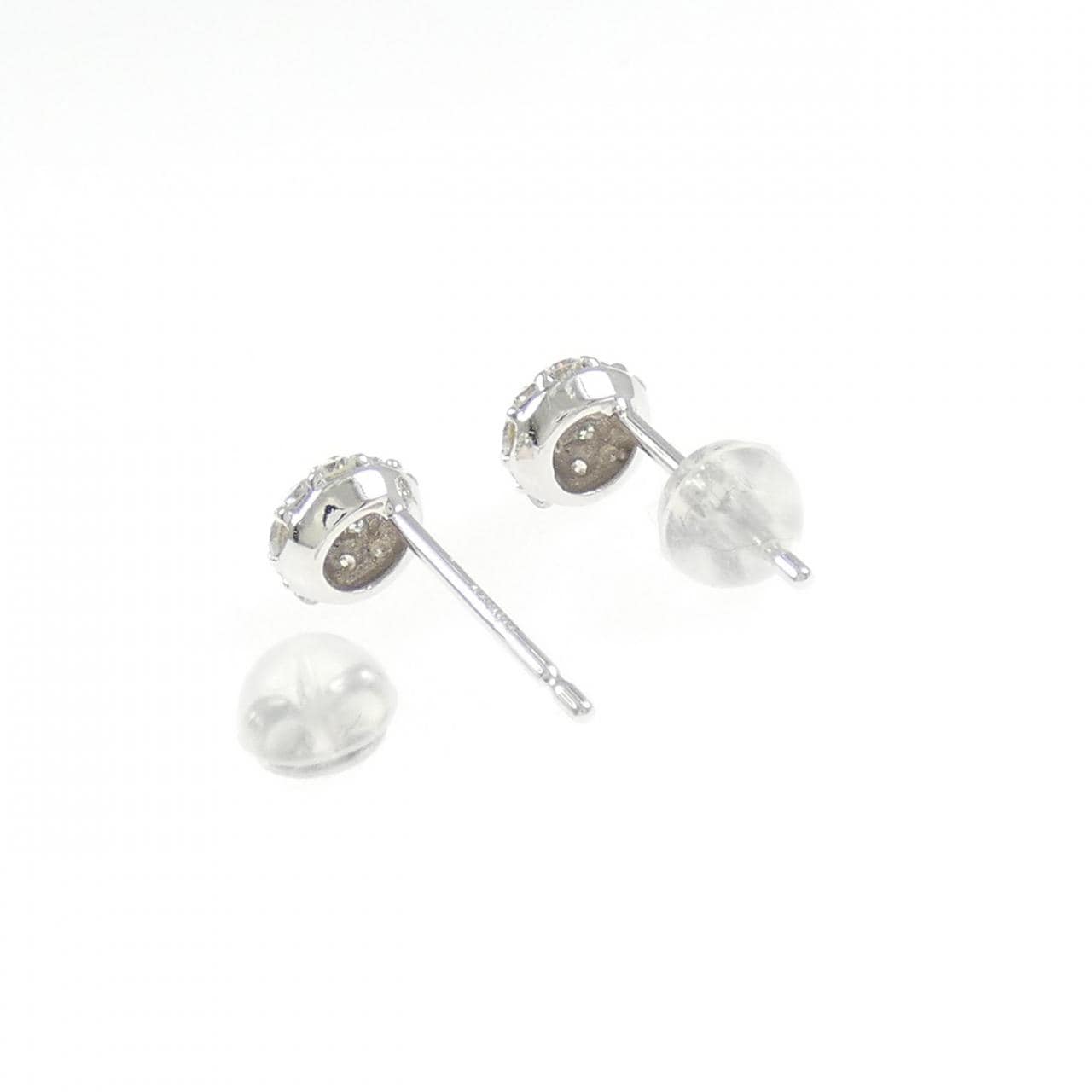 K18WG パヴェ ダイヤモンド ピアス 0.44CT