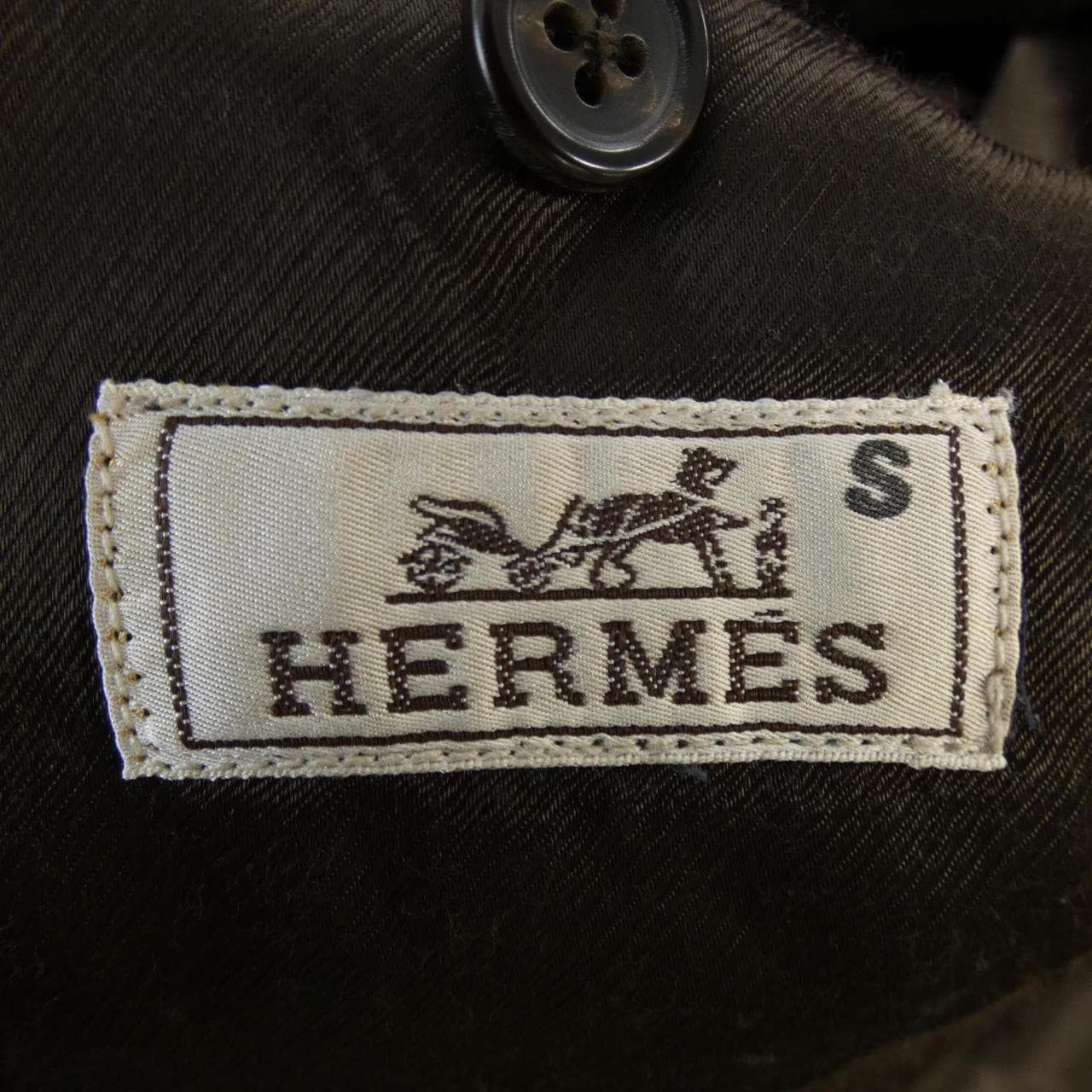 HERMES leather coat