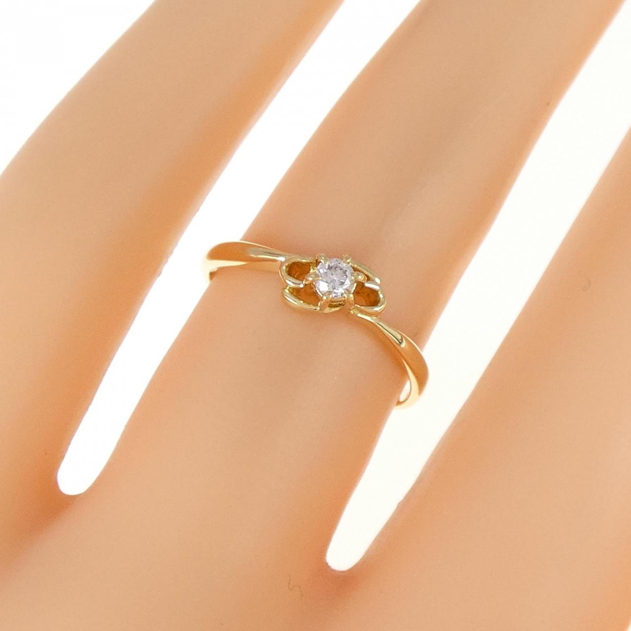 K18YG ダイヤモンド リング 0.07CT