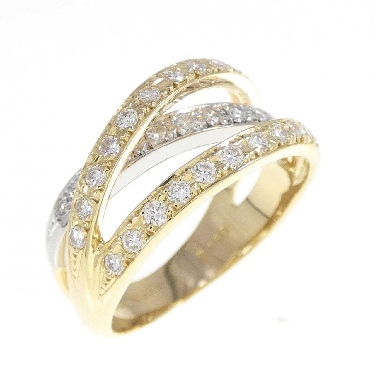 K18YG/PT900 ダイヤモンド リング 0.50CT