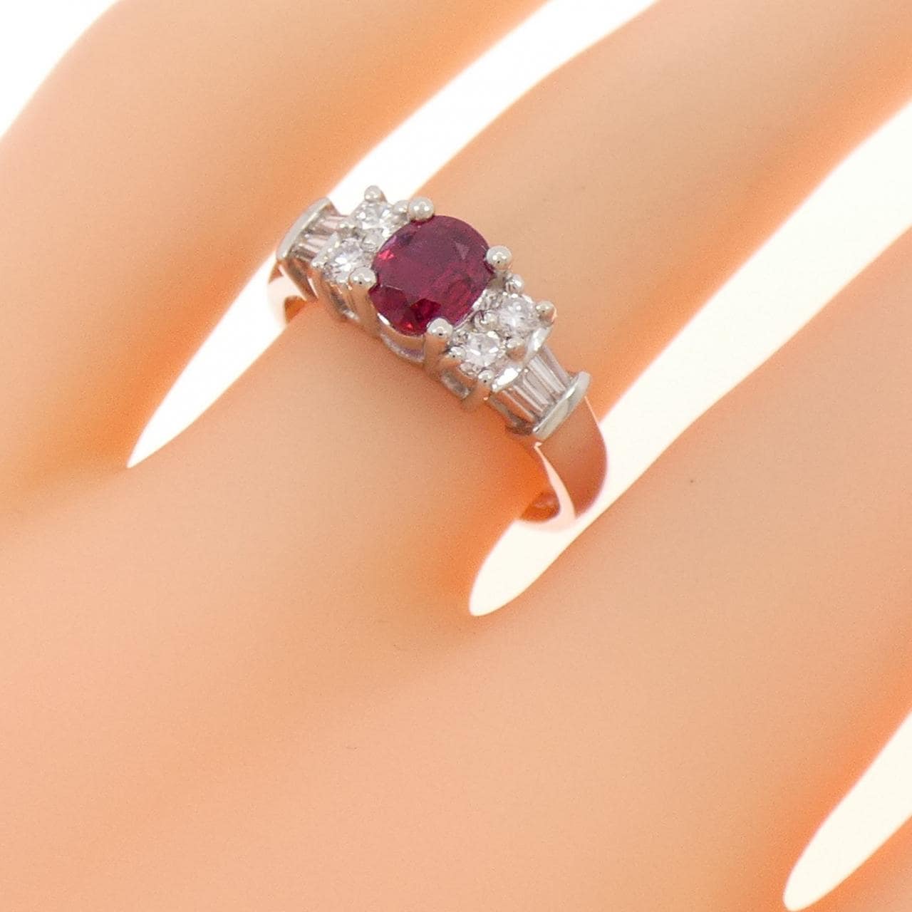 PT900 ルビー リング 0.54CT