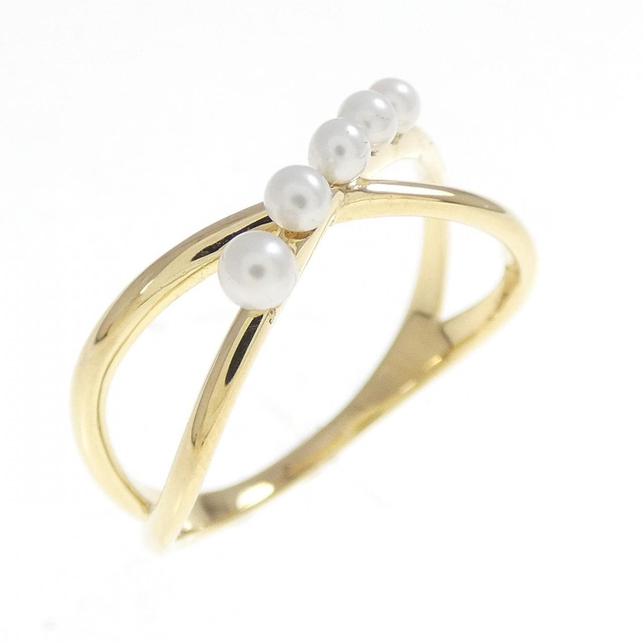 K18YG 淡水パール リング
