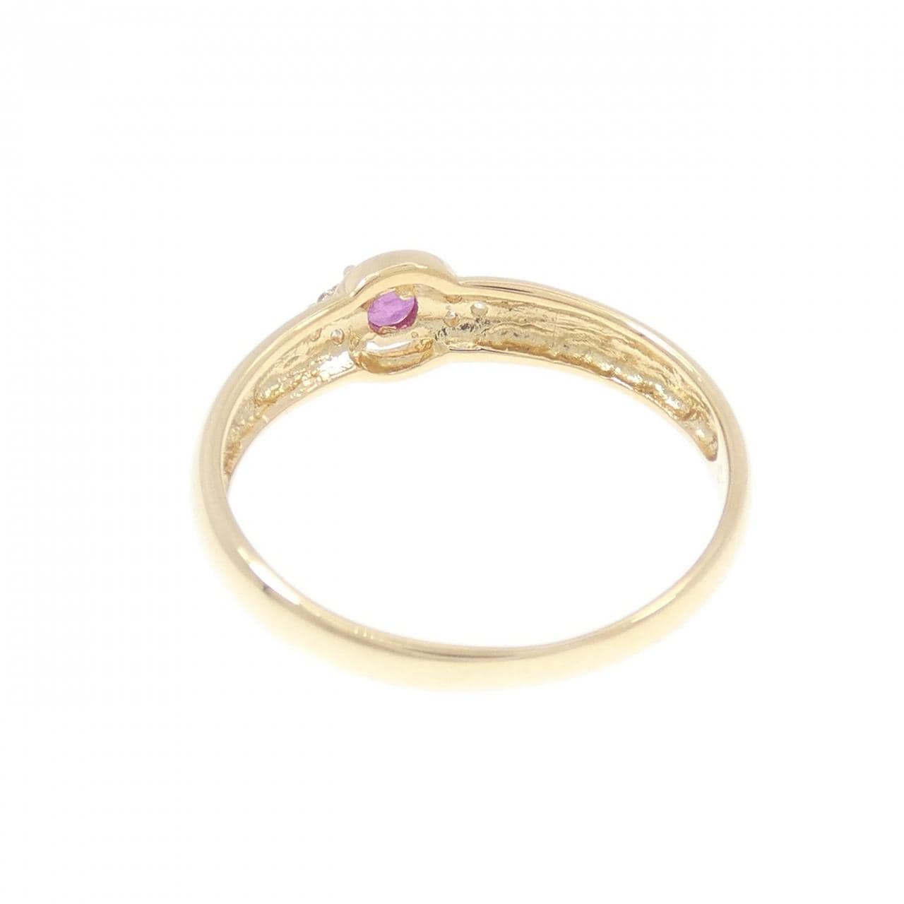 K18YG ルビー リング 0.14CT