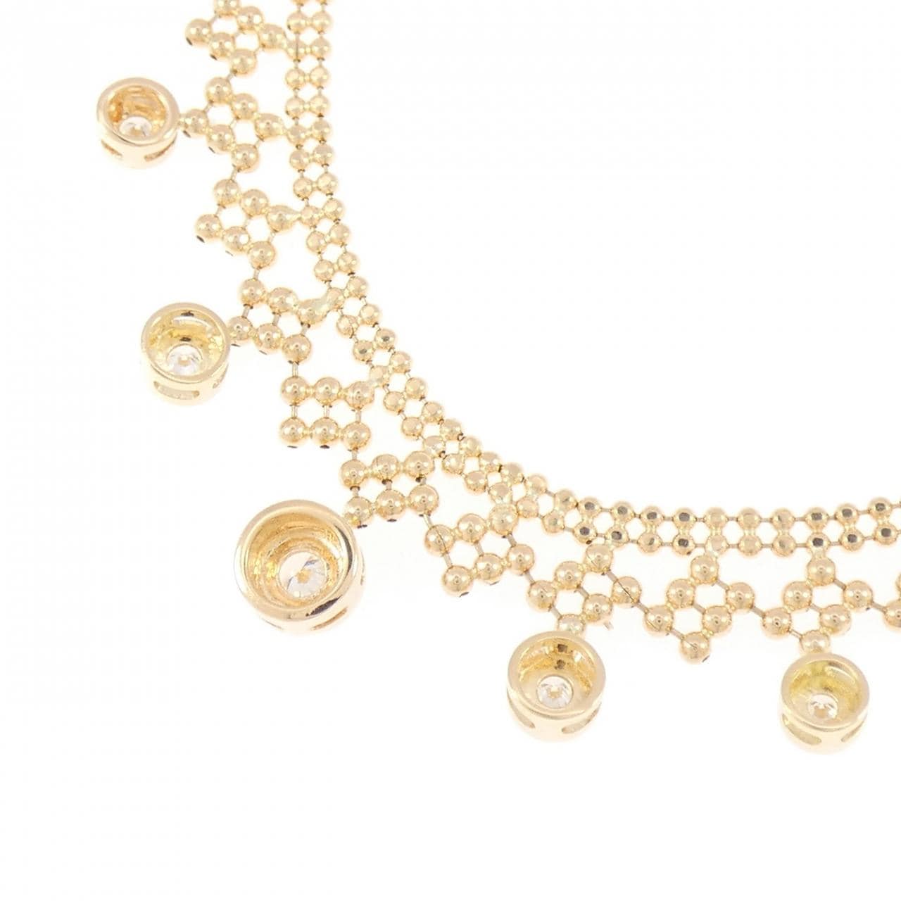 K18YG ダイヤモンド ネックレス 0.35CT