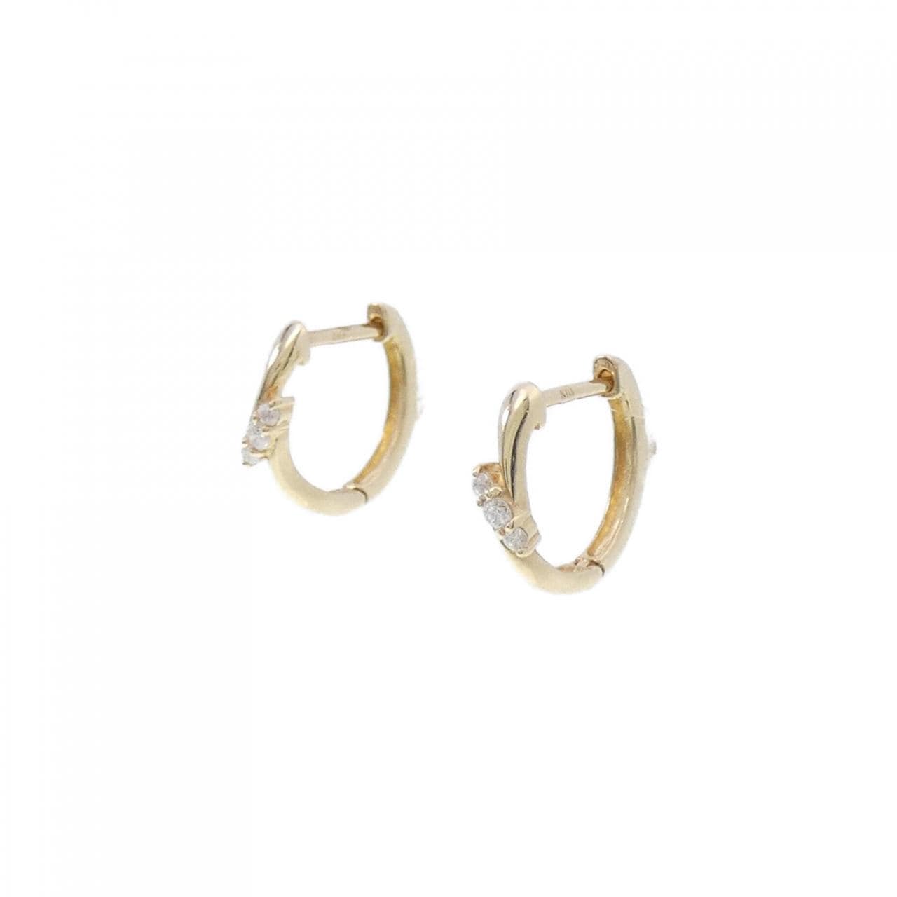 [BRAND NEW] K10YG Diamond earrings 0.04CT