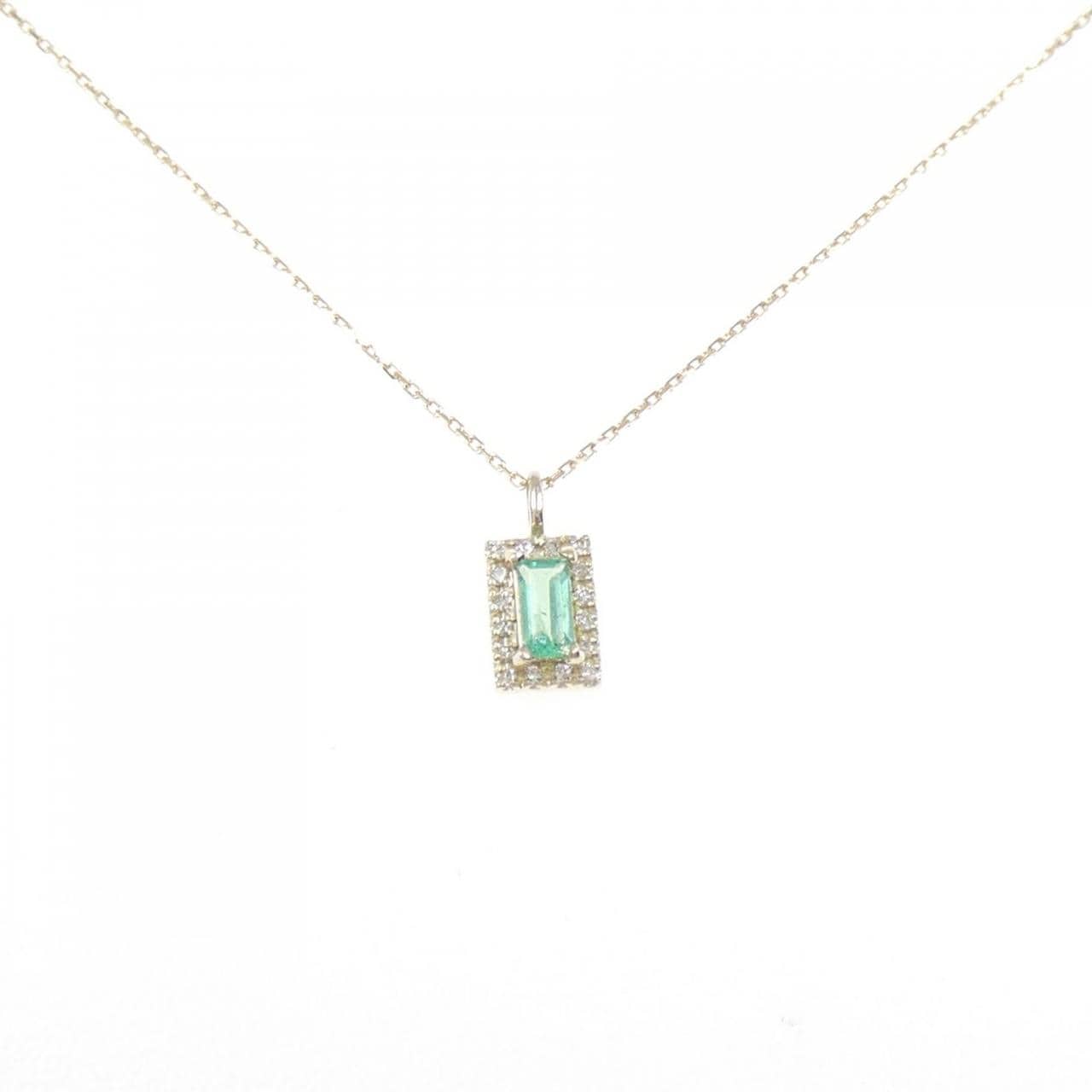 [BRAND NEW] K10YG emerald necklace