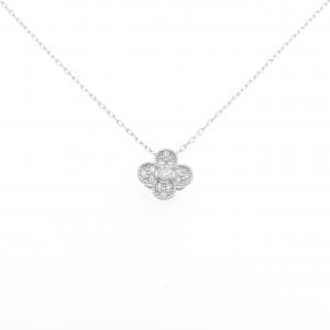 K18WG フラワー ダイヤモンド ネックレス 0.25CT