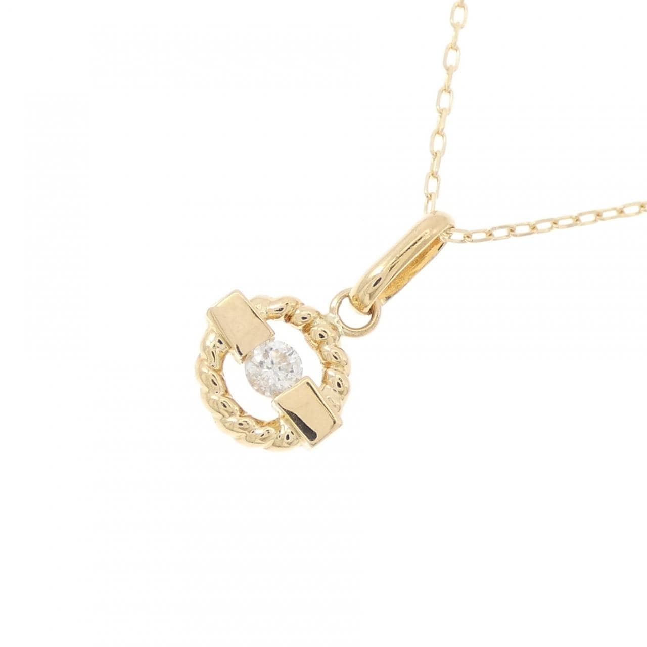 K18YG ダイヤモンド ネックレス 0.09CT