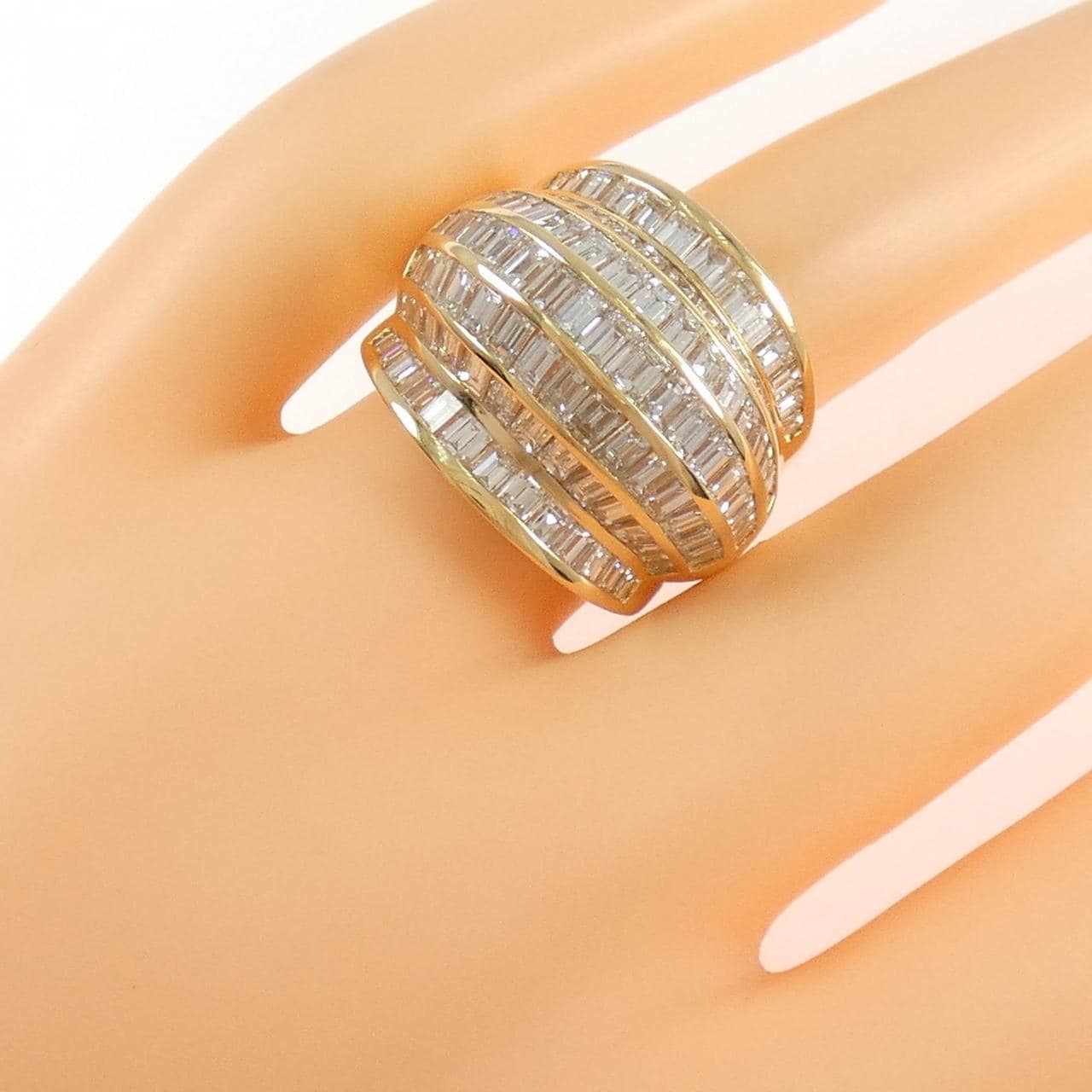 K18YG ダイヤモンド リング 4.88CT