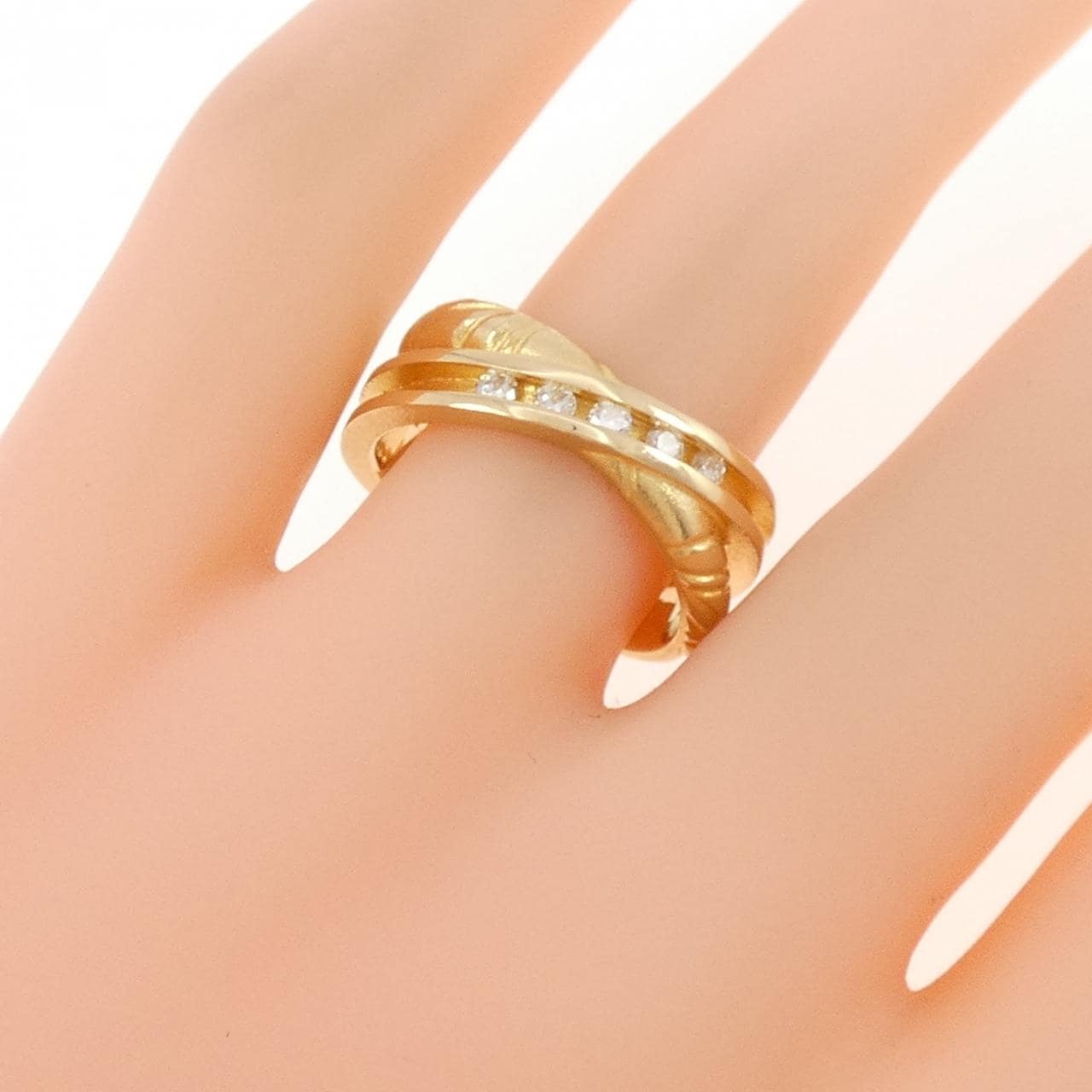750YG ダイヤモンド リング 0.15CT