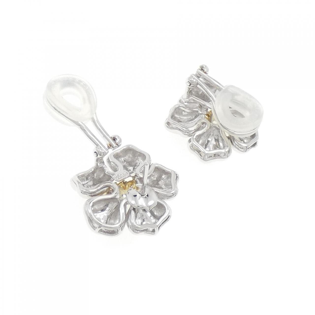 PT/750YG Flower Diamond Earrings/Earrings 1.99CT