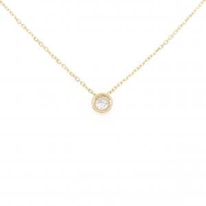 K18YG ソリティア ダイヤモンド ネックレス 0.08CT
