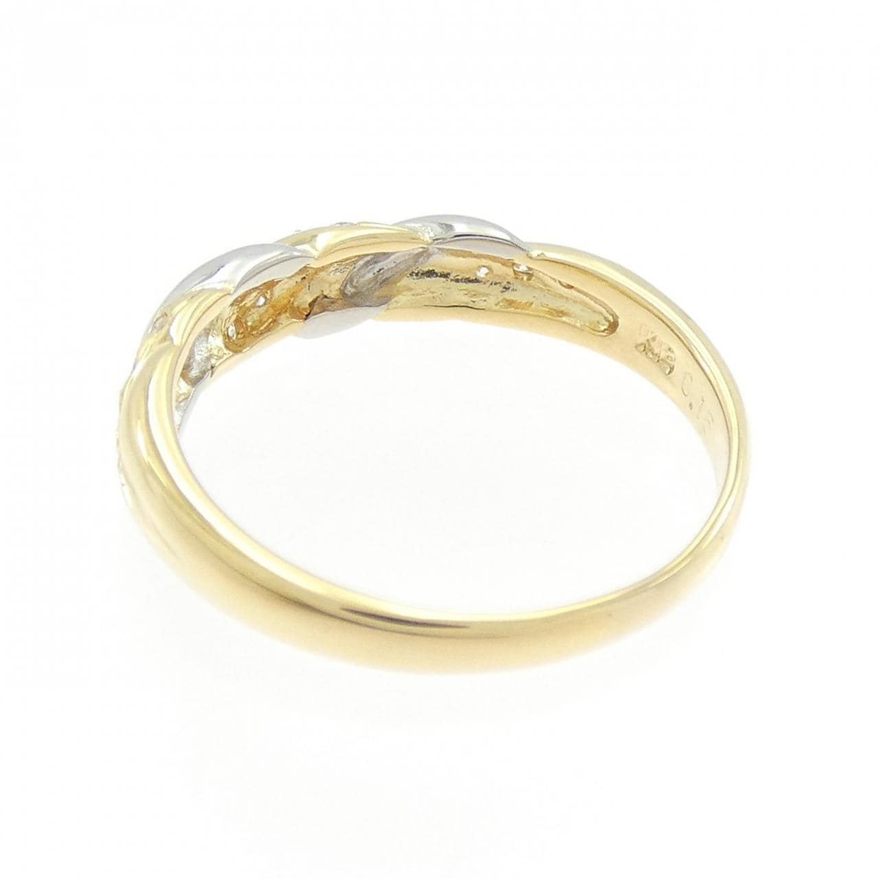 K18YG/PT900 ダイヤモンド リング 0.15CT