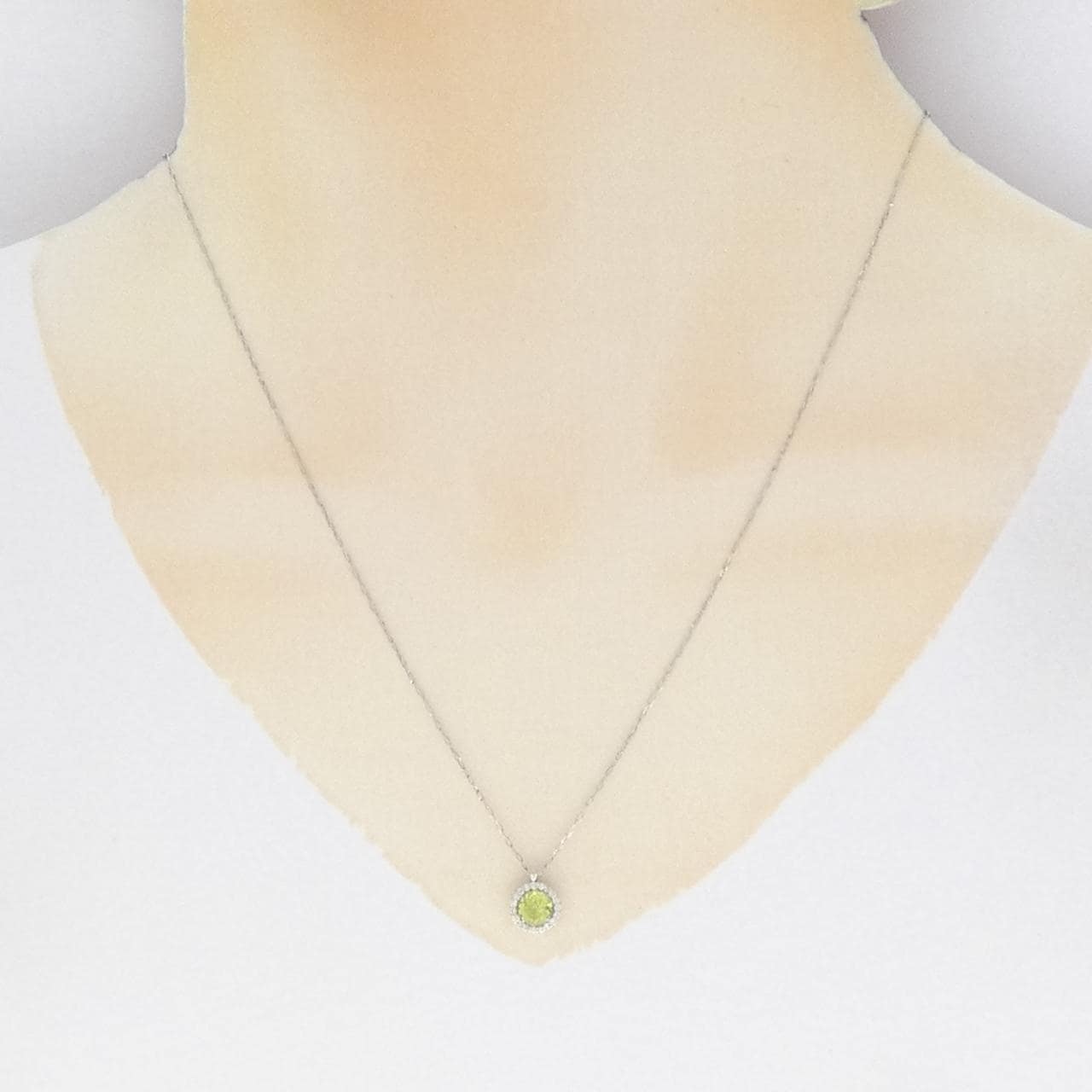 【新品】PT900 ペリドット ネックレス 0.45CT