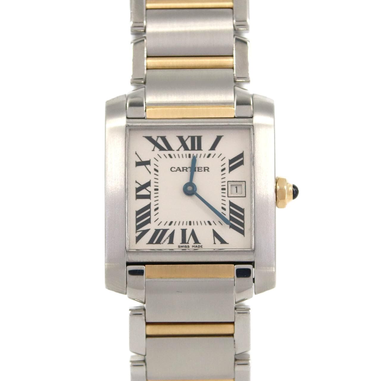 Cartier Tank Francaise MM Date Combi W51012Q4 SSxYG Quartz