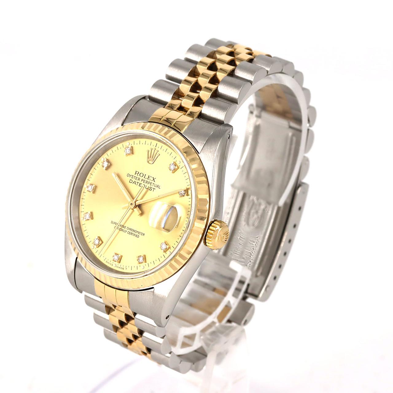 【ノーメンテナンス還元価格】ロレックス デイトジャスト 16233G. SSxYG 自動巻 R番