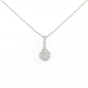 PT900/PT850 ハート ダイヤモンド ネックレス 0.24CT