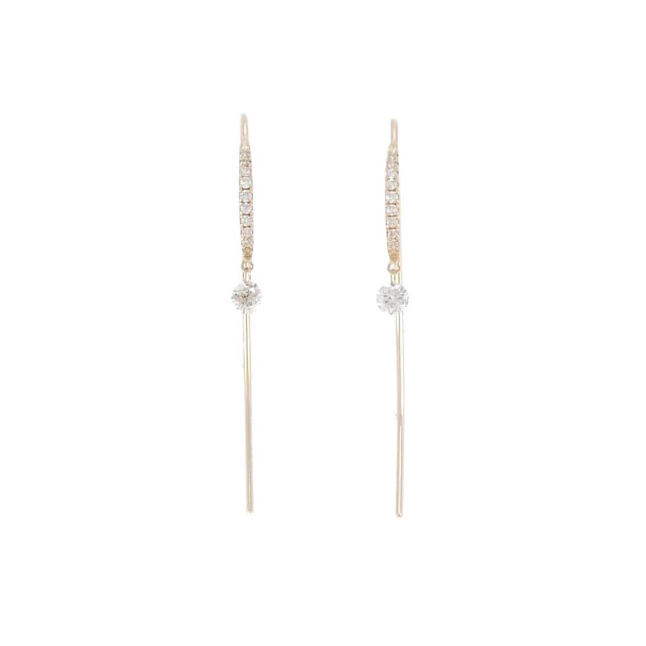K18PG ダイヤモンド ピアス 0.28CT