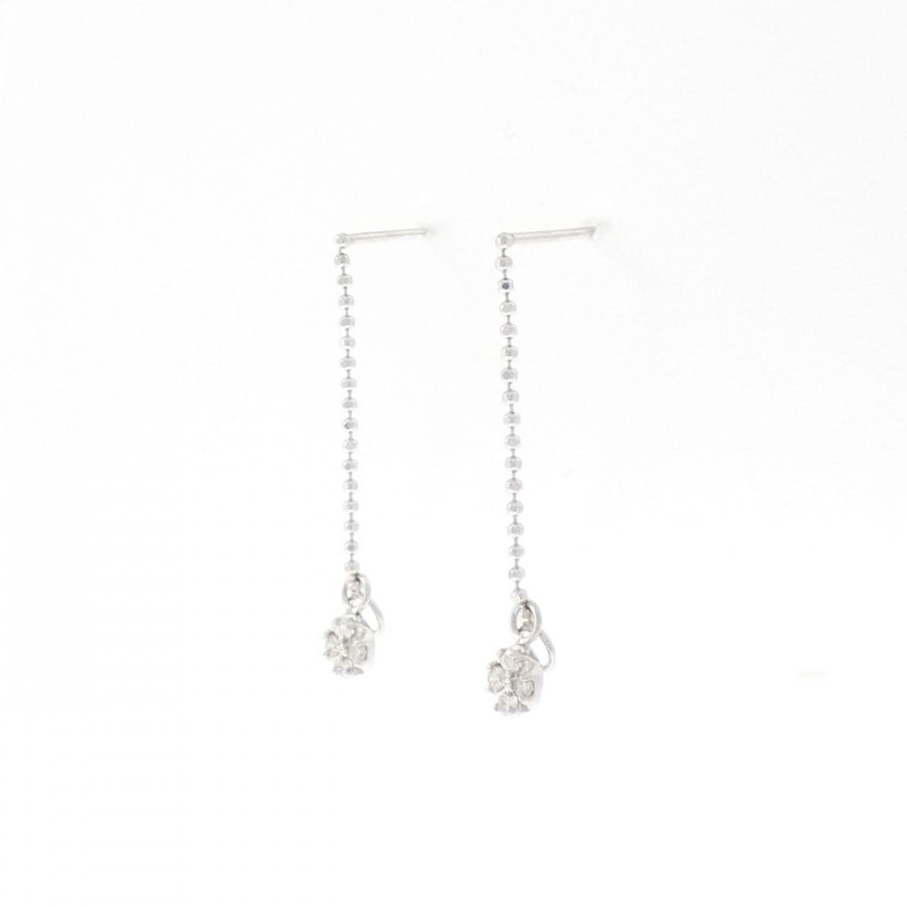 K14WG ダイヤモンド ピアス 0.08CT