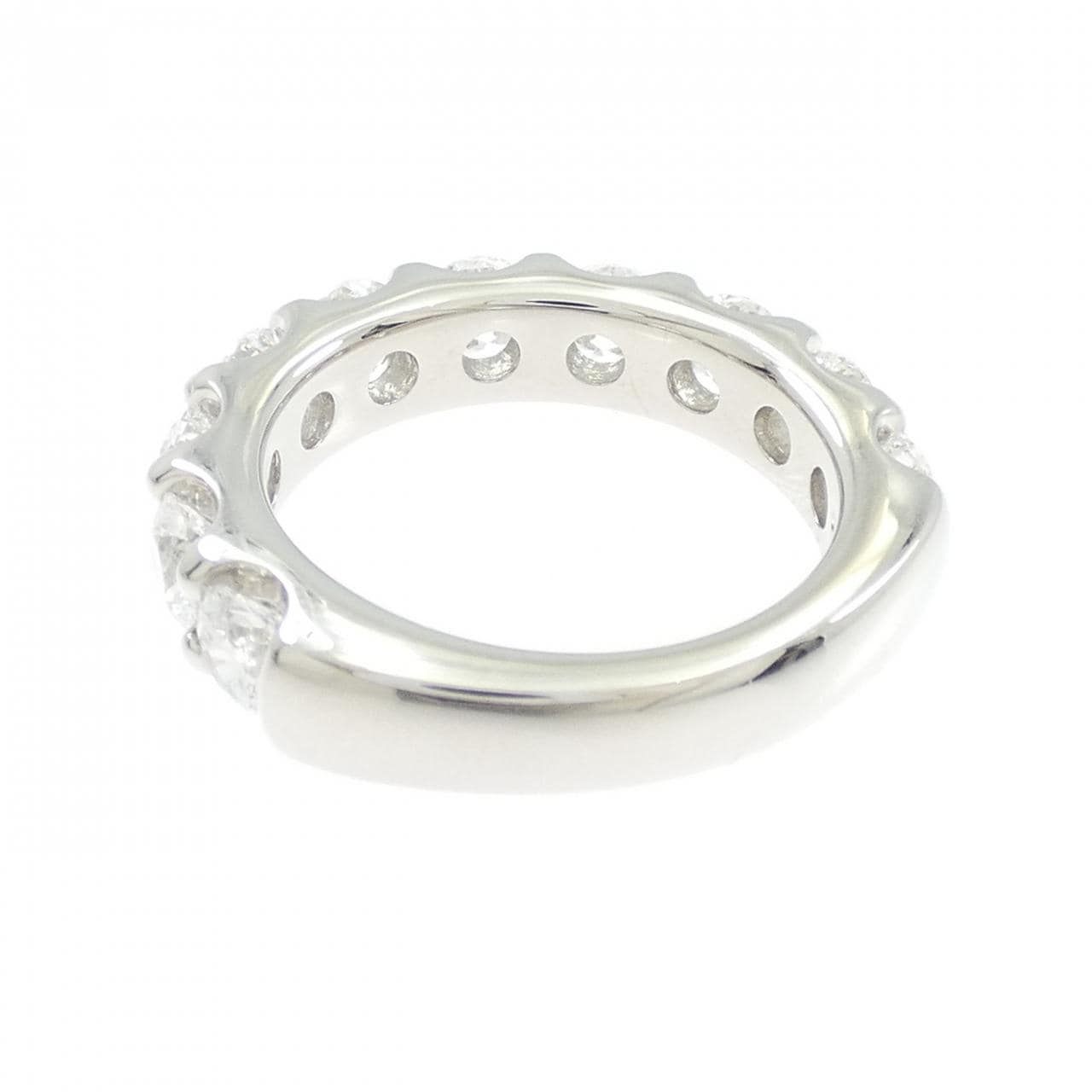 PT950 ハーフエタニティ ダイヤモンド リング 3.160CT
