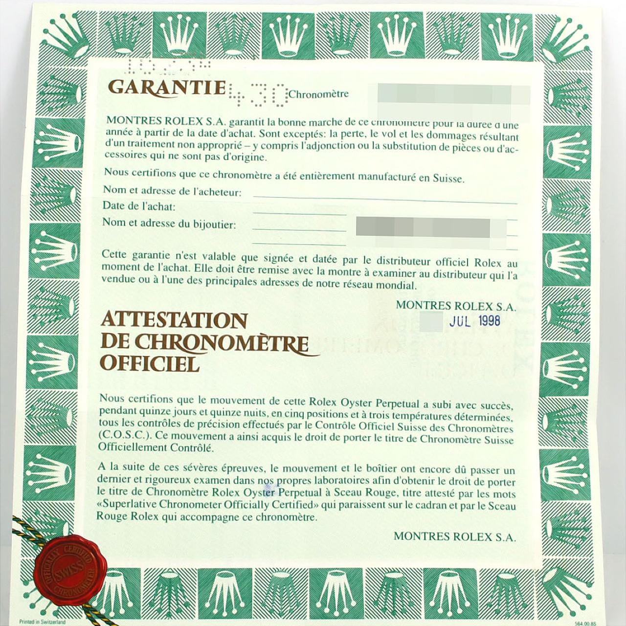 ロレックス デイトジャスト 16234G SSxWG 自動巻 T番