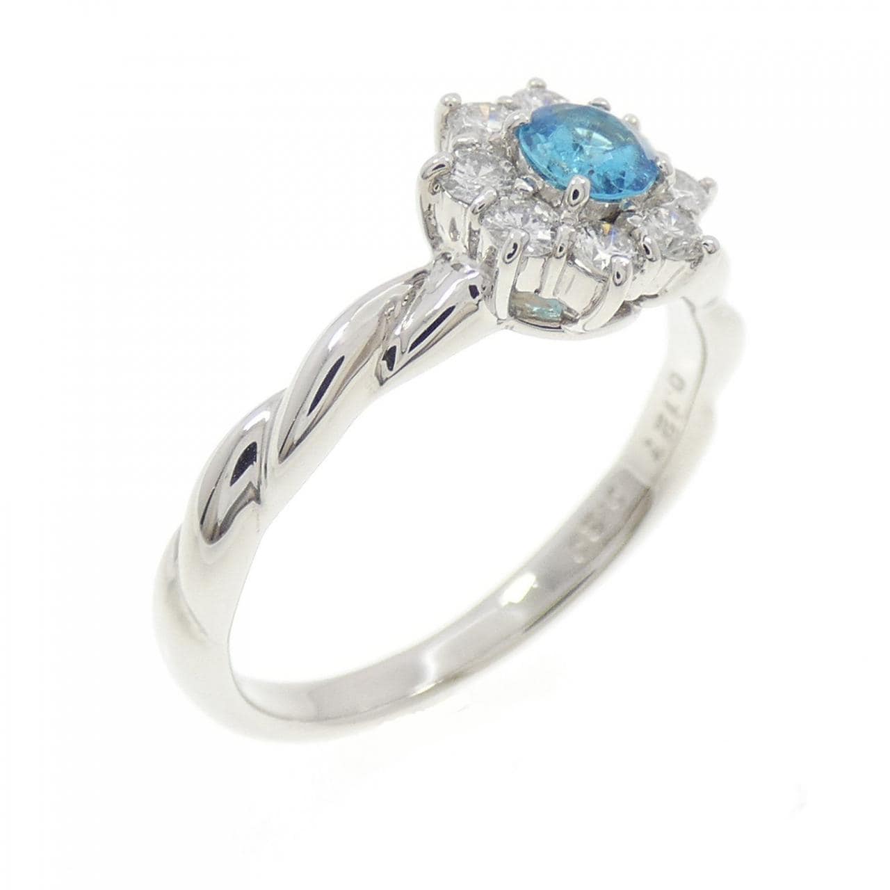 PT900 帕拉伊巴碧碧玺戒指 0.127克拉