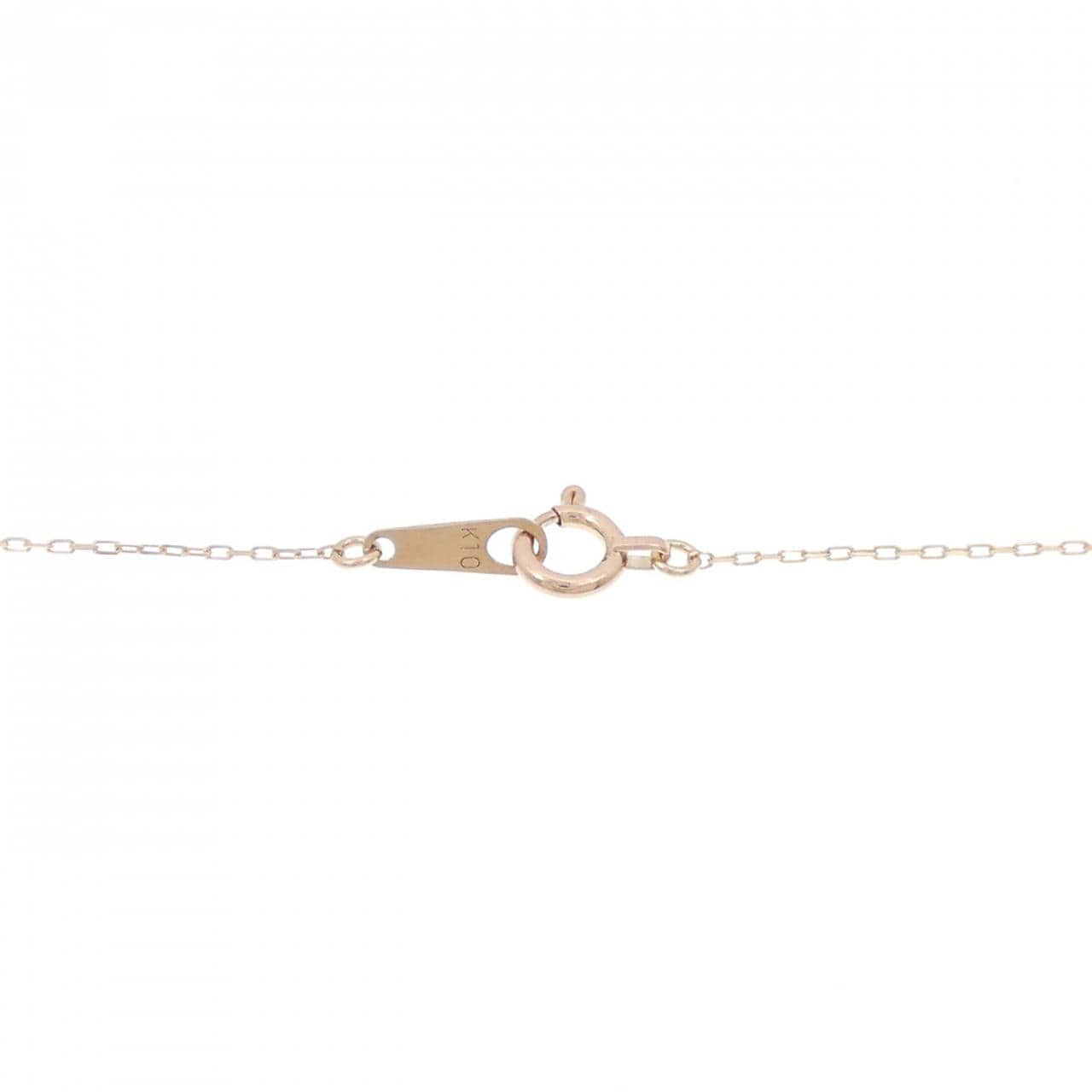 K10PG ハート ダイヤモンド ネックレス