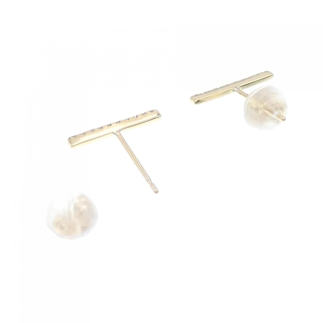 [BRAND NEW] K18YG Diamond Earrings 0.04CT