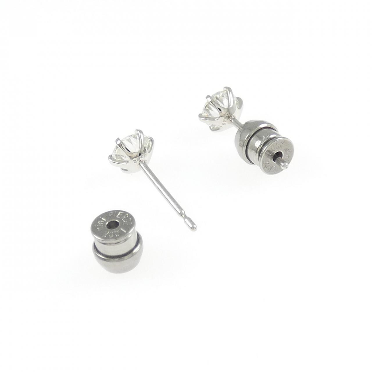 【リメイク】PT900/ST ダイヤモンド ピアス 0.322CT 0.326CT F VS2 EXT-VG