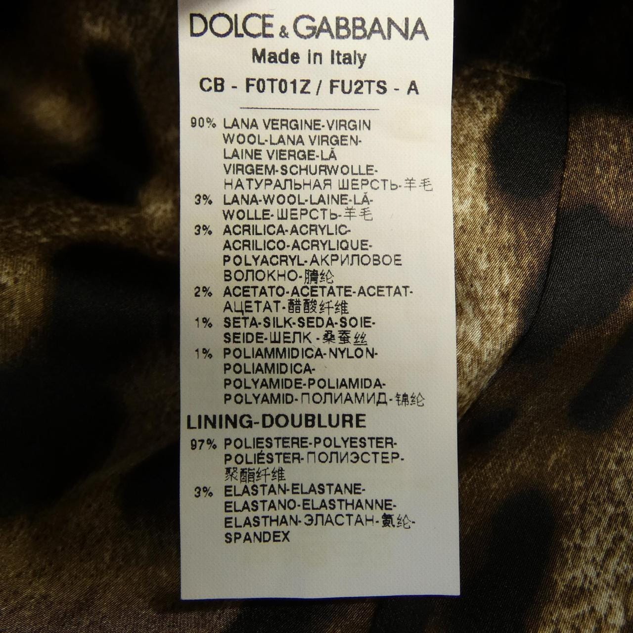 ドルチェアンドガッバーナ DOLCE&GABBANA F0T01Z/FU2TS ジャケット