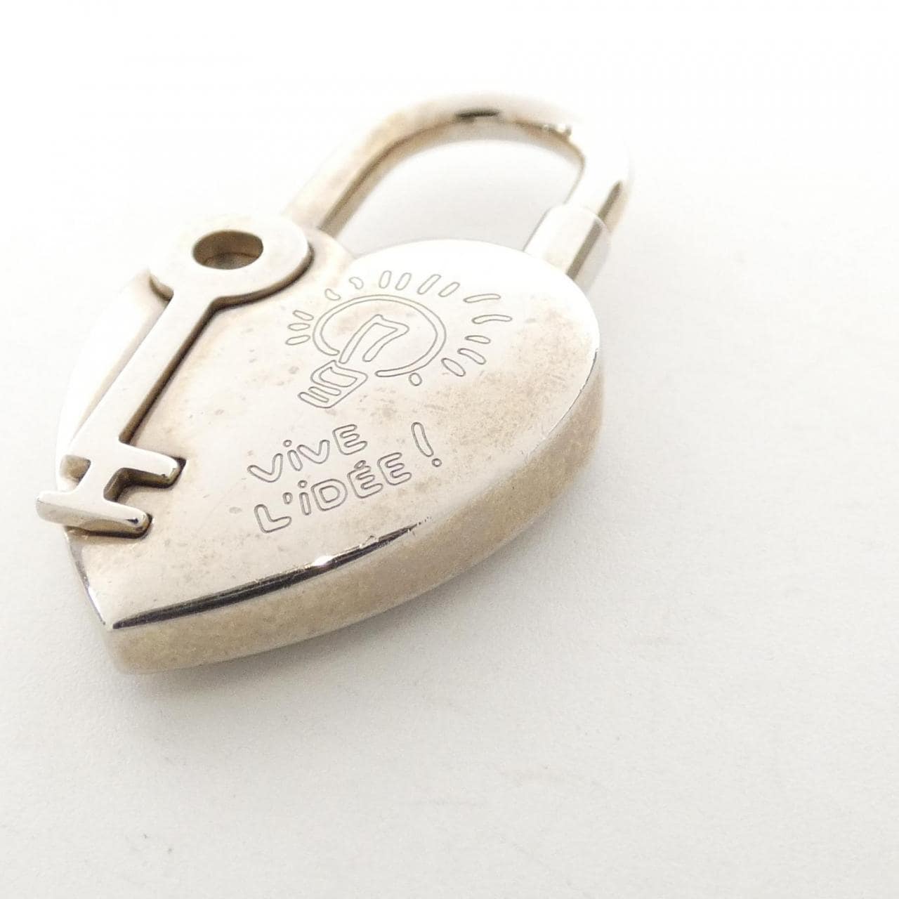 HERMES ハート型ロックキーホルダー HERMES ハート型ロックキーホルダー HERMES ハート型ロック