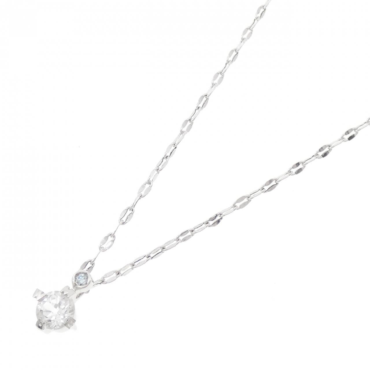 K18WG ホワイトサファイヤ ネックレス 1.111CT