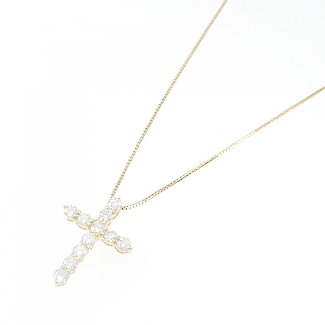 [BRAND NEW] K18YG Diamond Necklace 1.509CT G VVS1-SI1 EXT-GOOD