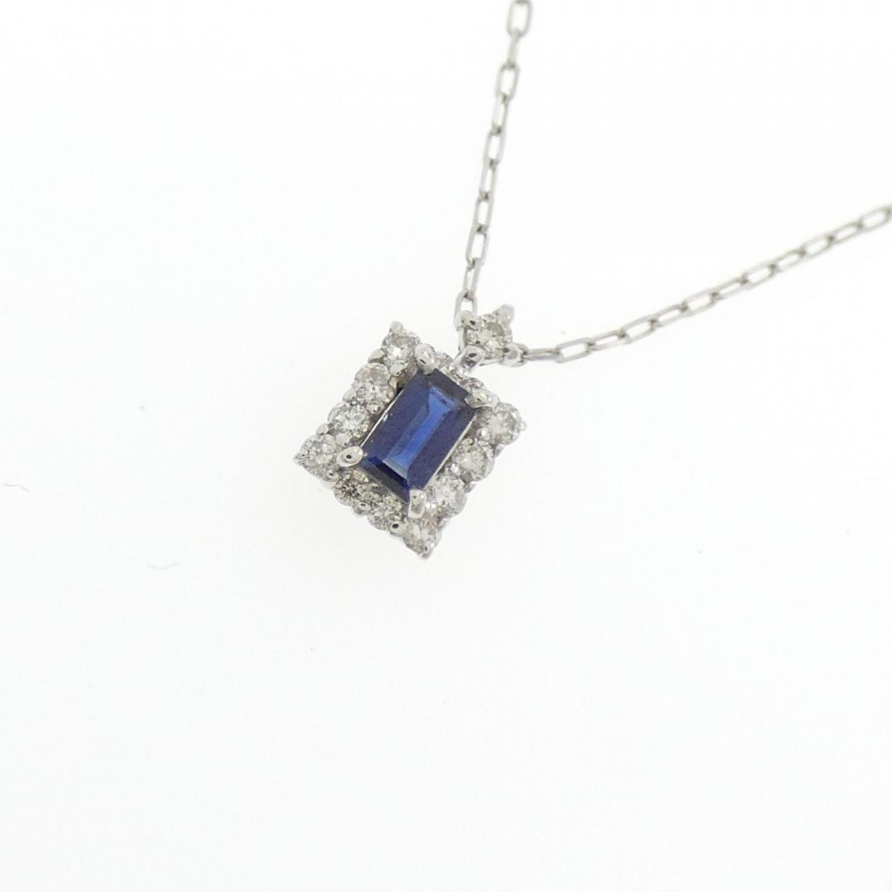 【新品】PT サファイヤ ネックレス 0.13CT