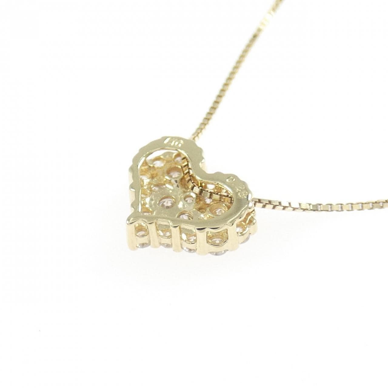 K10YG ハート ダイヤモンド ネックレス 0.28CT
