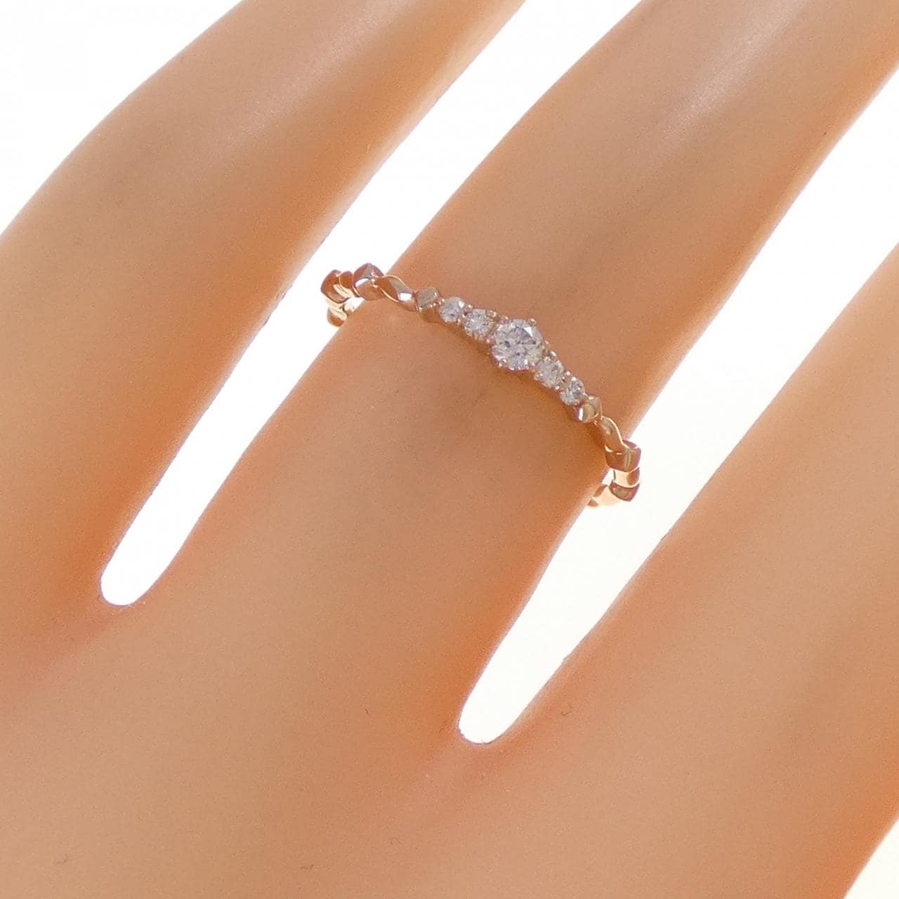 アガット ダイヤモンド リング 0.08CT